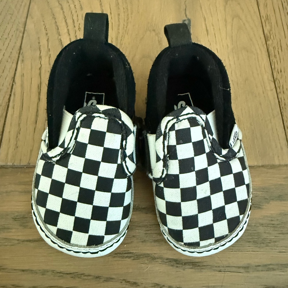 Vans Baby Slip-On Shoes – Checkered, Size 2